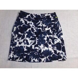 Swing Control Black / Lt Blue Dahlia Pull-on Stretch GOLF Tennis SKORT Size 6